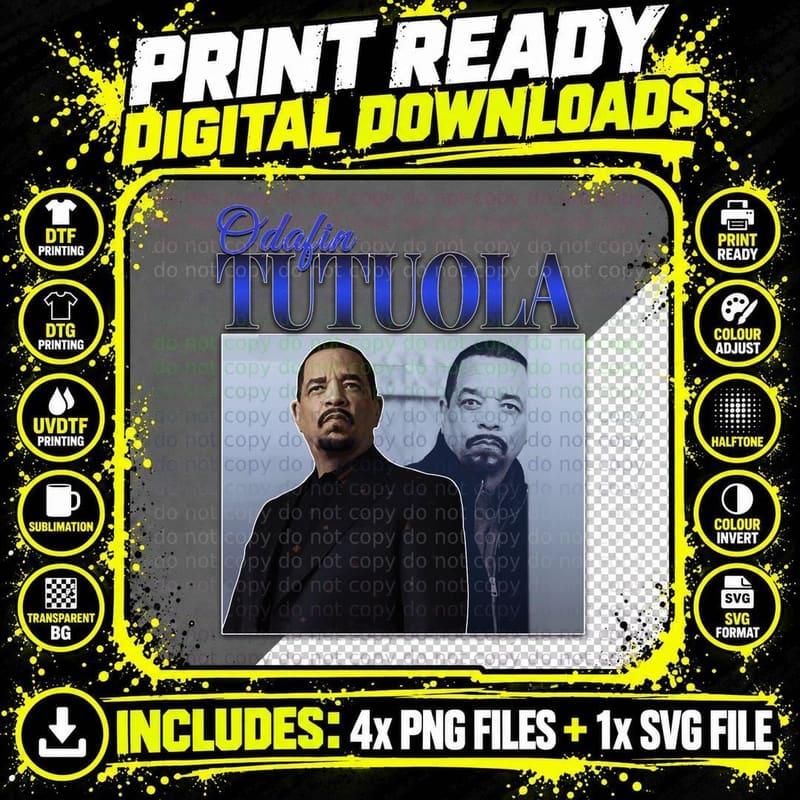 Odafin Tutuola T-Shirt, Music Lover Style, Hip Hop Icon Png SVG Digital Bundle