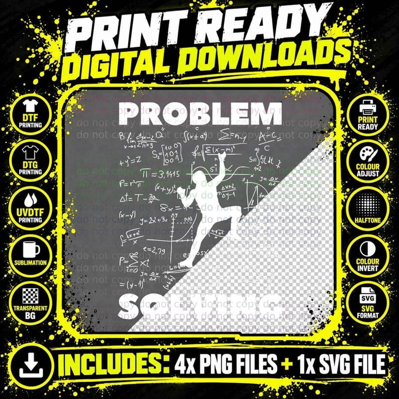 Problem Solving Climber Gift - Rock Climbing Png SVG Digital Bundle