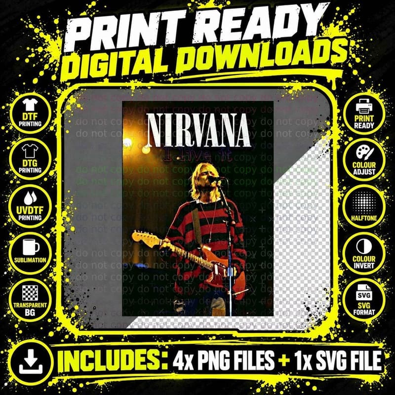 Band Grunge==the Best==no. 01 T-Shirt Png SVG Digital Bundle