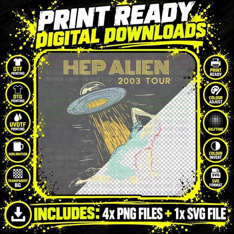 Hep Alien Band - Pop Culture T-Shirt Png SVG Digital Bundle