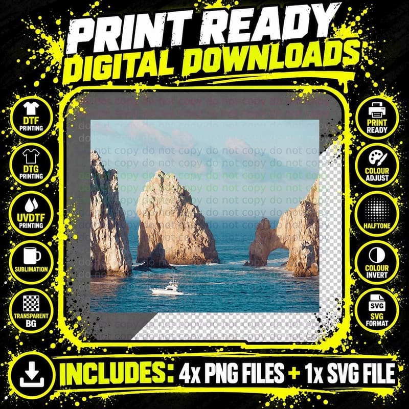 Hole in the Rock Cabo San Lucas Mexico for Travel Lover Png SVG Digital Bundle