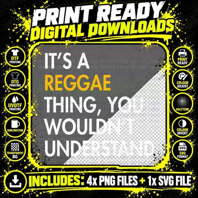 It's a Reggae Thing Jamaican Roots Jamaica Heritage Yeah Png SVG Digital Bundle
