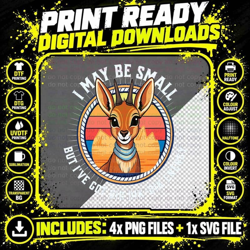 South African Safari Tour African Dik-Dik T-Shirt Png SVG Digital Bundle