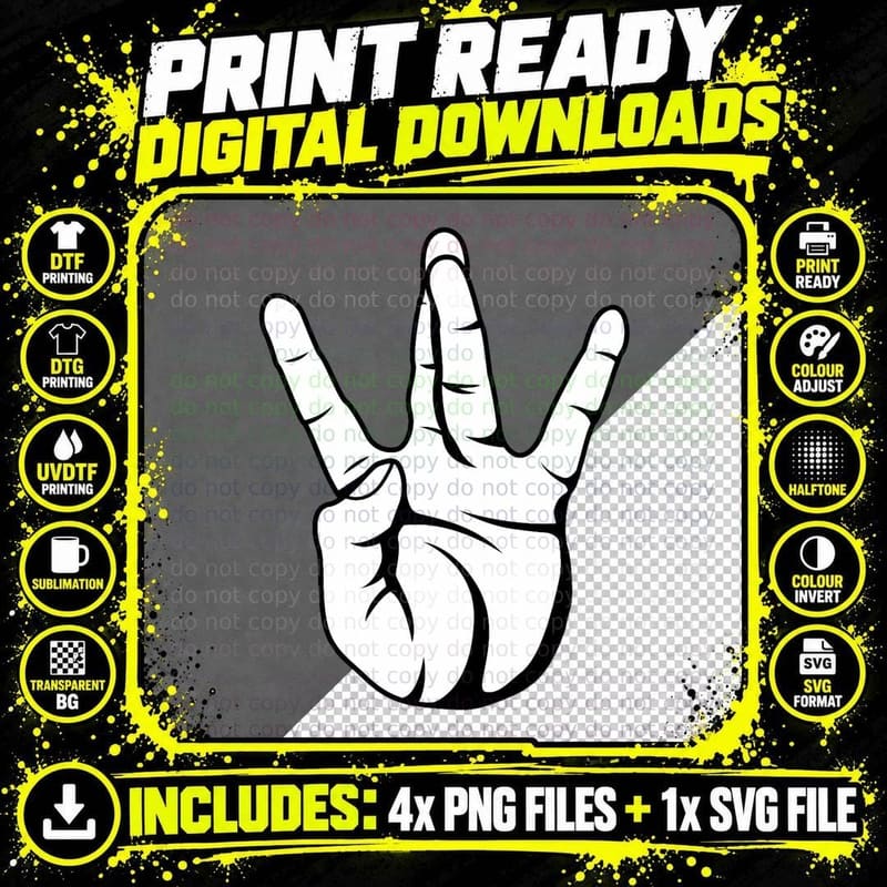 Westside West Coast Rap Hip Hop Hand Sign T-Shirt Png SVG Digital Bundle