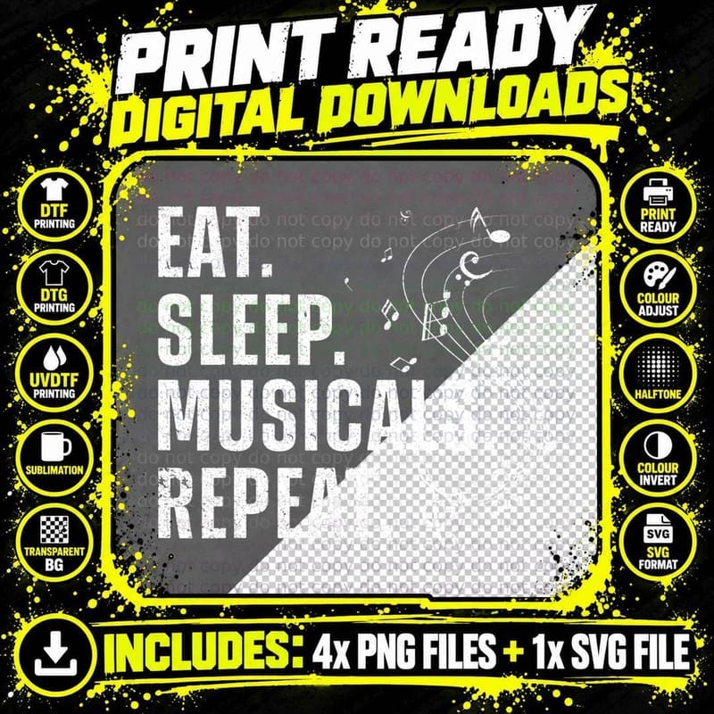 Musical Theatre T-Shirt, Broadway Style Png SVG Digital Bundle