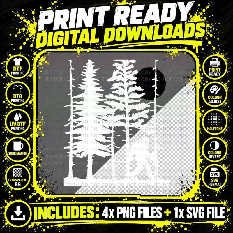 Bigfoot Hiding in Forest for Sasquatch Believers T-Shirt Png SVG Digital Bundle