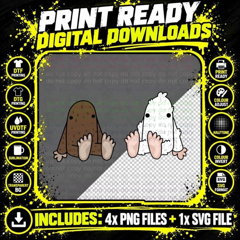 Bigfoot and Yeti T-Shirt Png SVG Digital Bundle