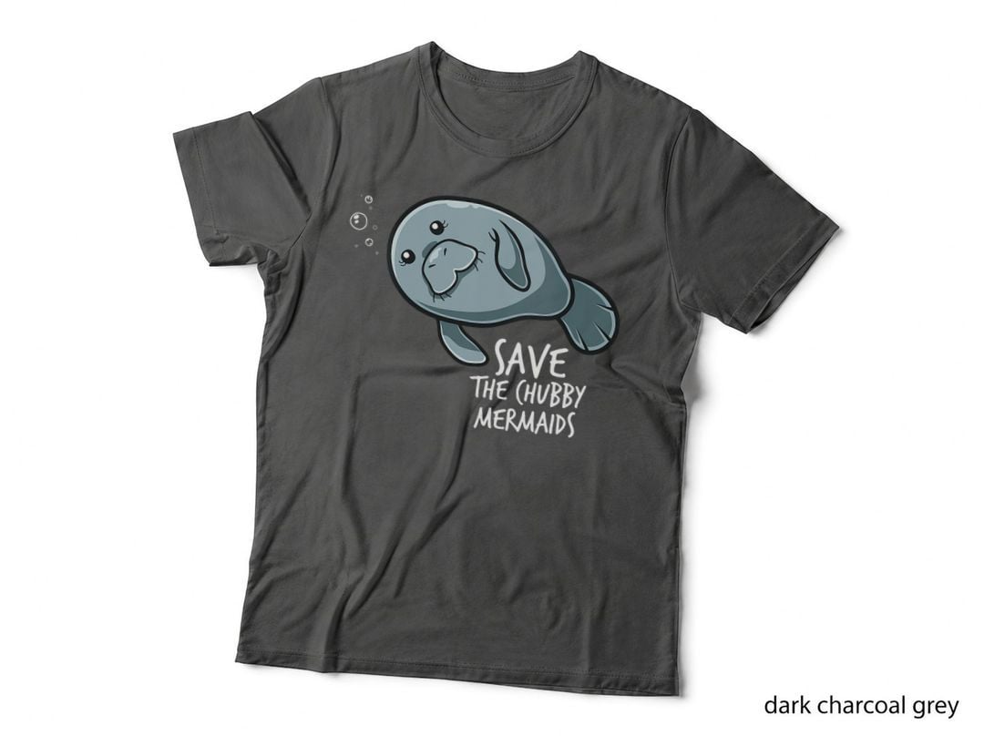 Chubby Mermaid Sea Animal T-Shirt, Fluffy Sea Life, Pet Lover Apparel