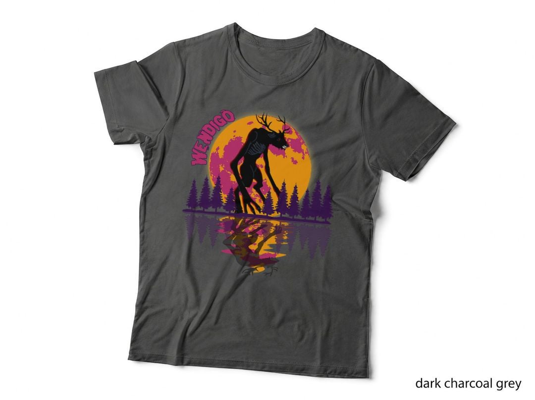 Cryptid Full Moon and Wendigo T-Shirt