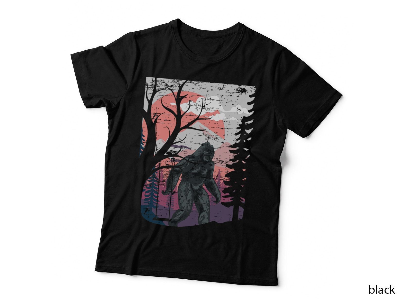 Cryptid Sasquatch Cryptozoology Gift Yeti Sci Fi Bigfoot T-Shirt
