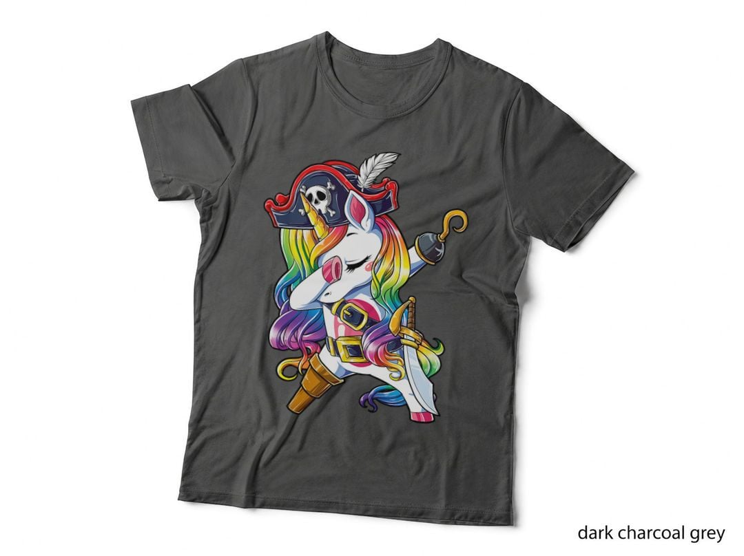Dabbing Unicorn Pirate Jolly T-Shirt, Gift Family Adventure Tee