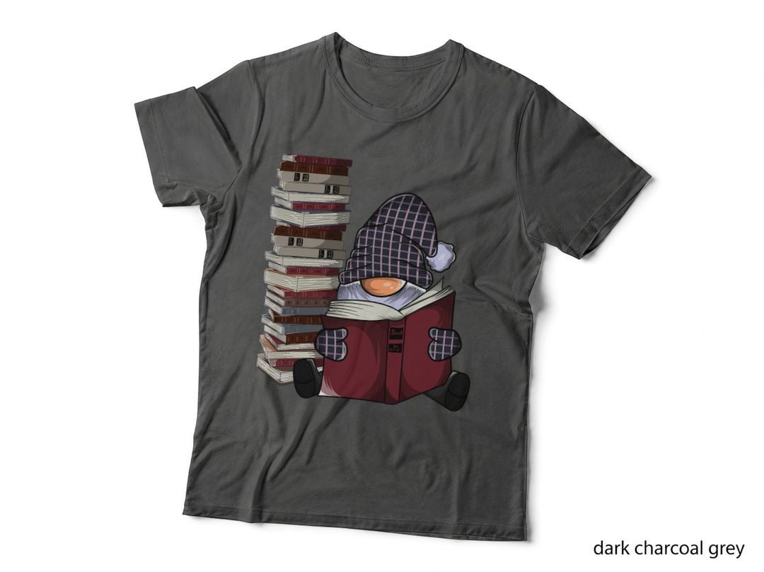 Garden Gnome Reading Books, Gnomes Book Lover, Garden Decor T-Shirt
