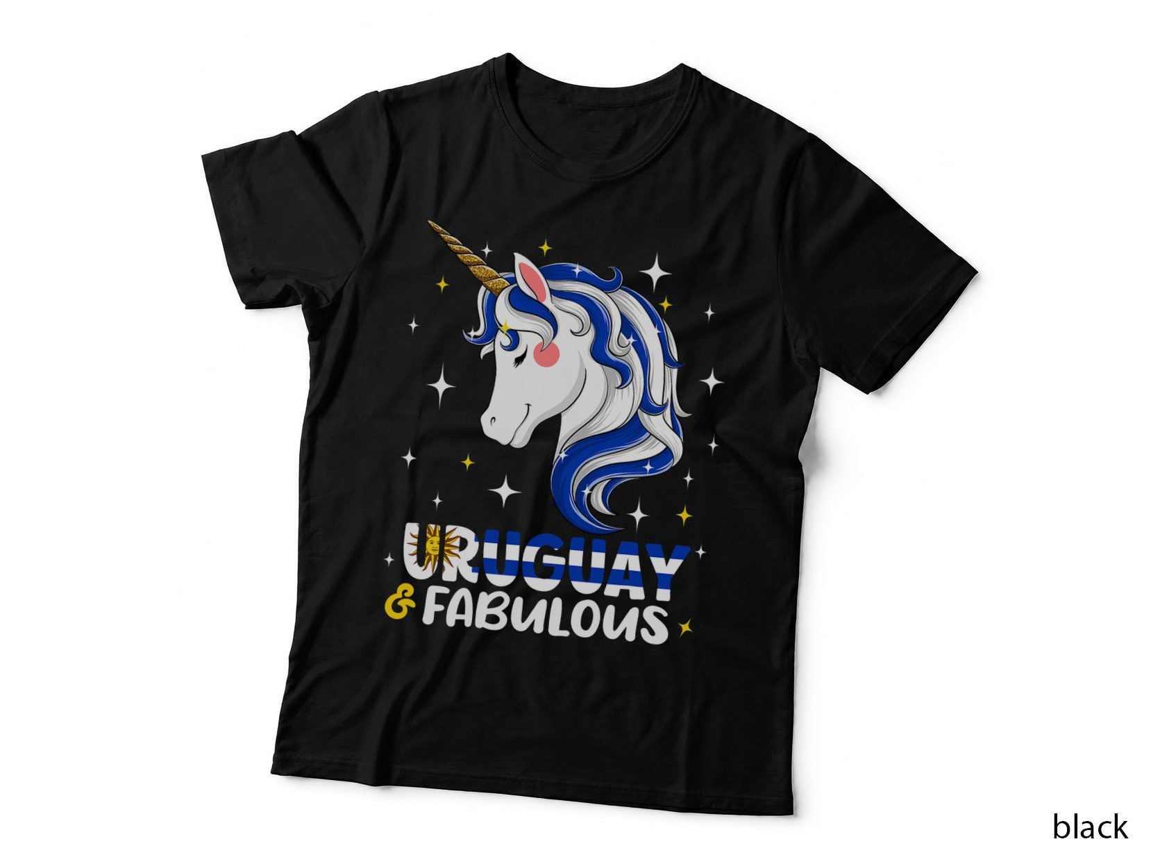 Girl Uruguayan Uruguay Flag Unicorn Women T-Shirt