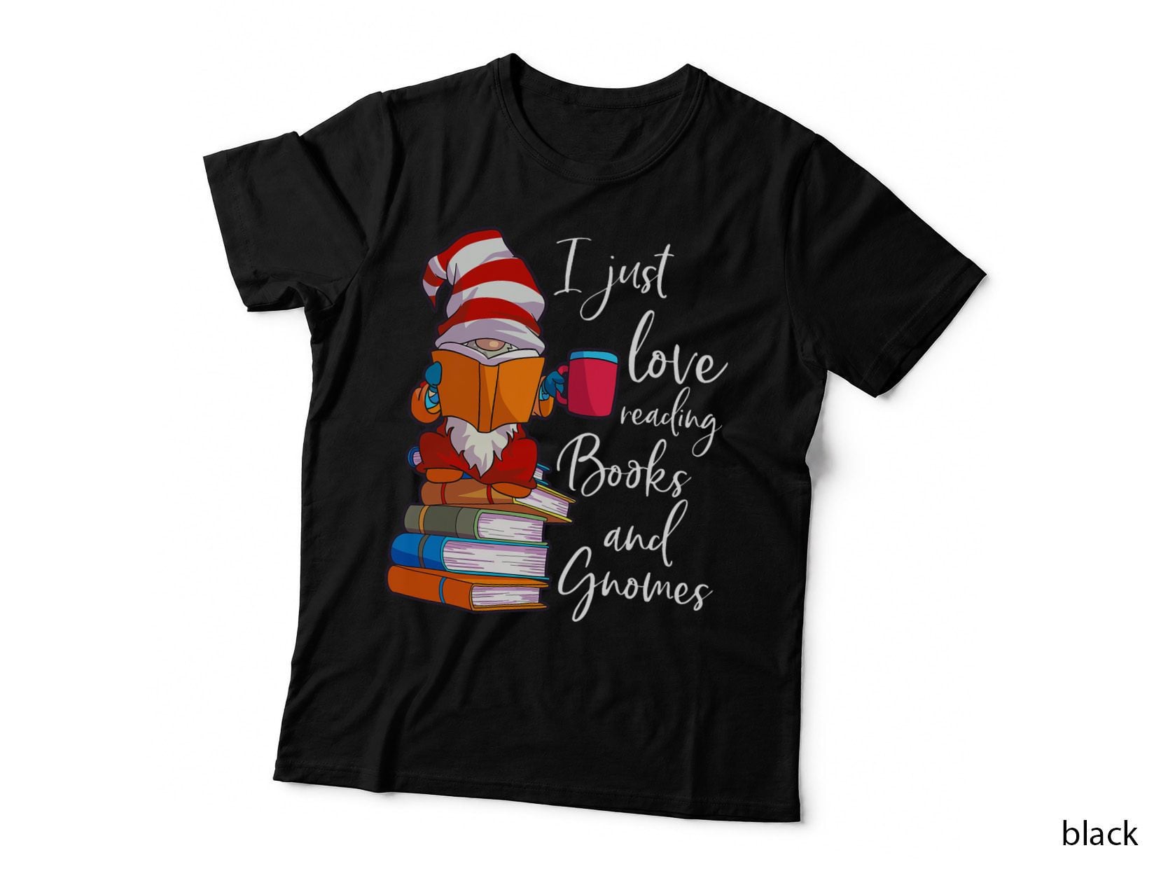 Gnome Shirt Women Girls Book Lover Reading Club Gnome Lover T-Shirt
