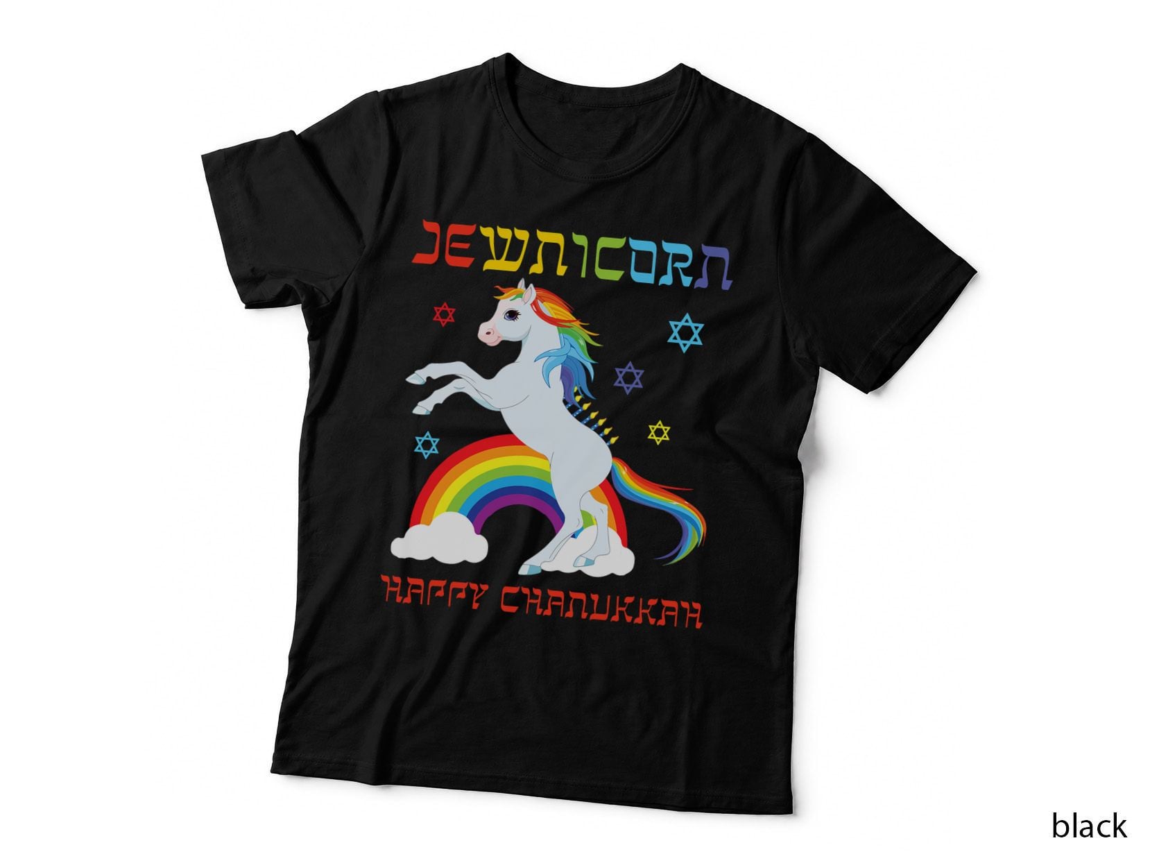 Jewnicorn Jewish Unicorn Hanukkah Menorah Costume Gifts T-Shirt