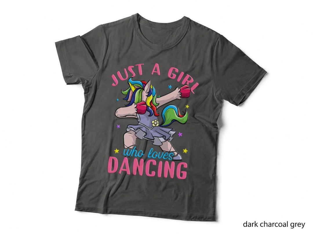 Just a Girl Who Loves Dancing Dancer Unicorn Ballerina Gift T-Shirt