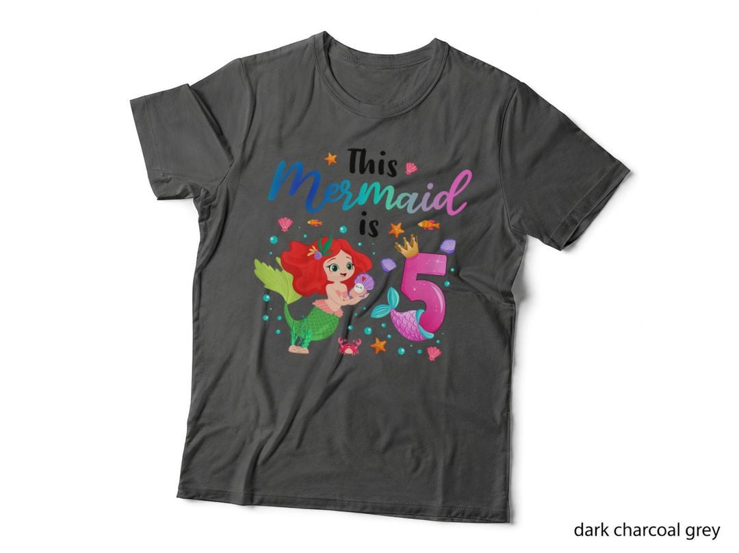 Kids Children's Girls This Mermaid Is 5 Mermaid Mermaids T-Shirt