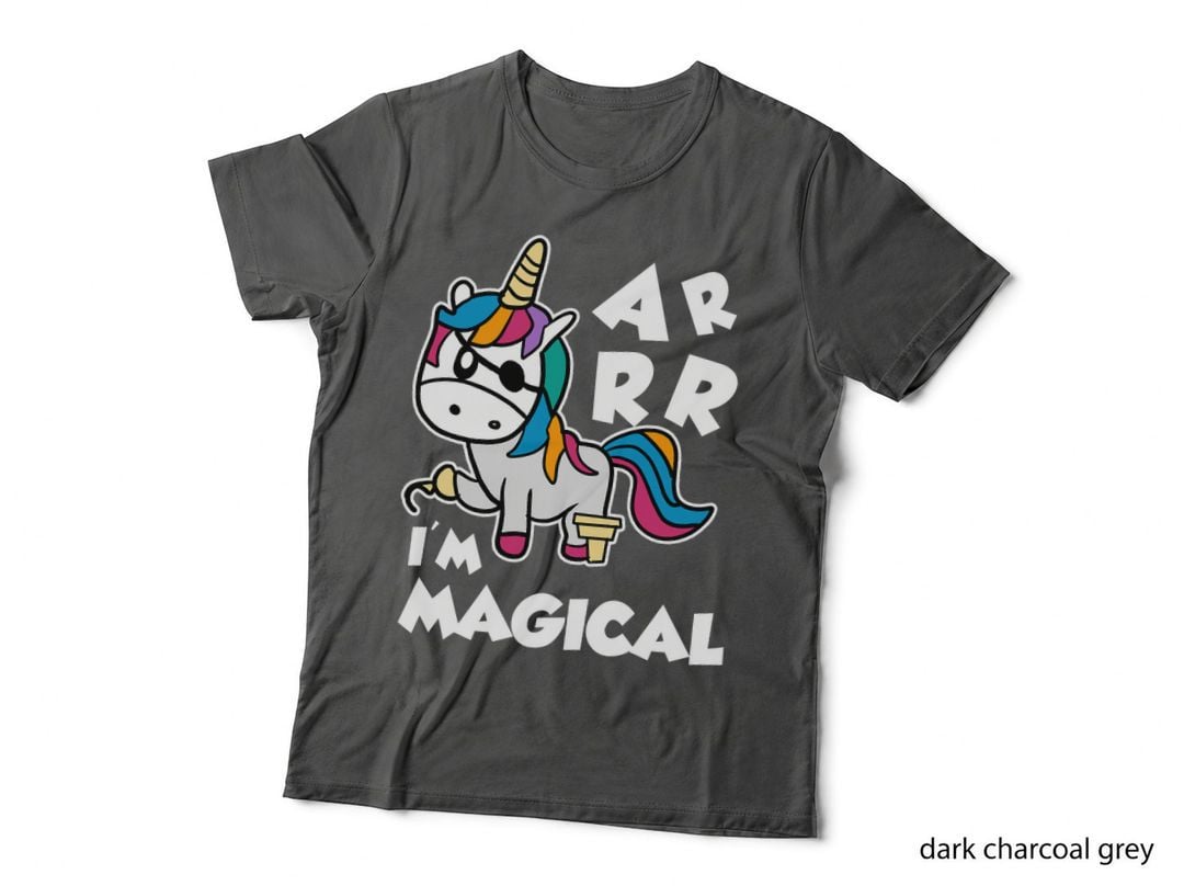 Kids Pirate Unicorn Girls Unicorn T-Shirt