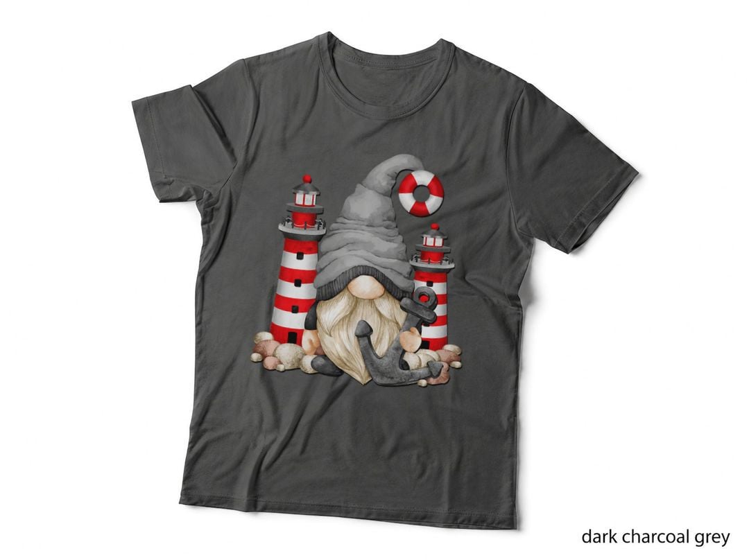 Lighthouse Gnome Motif for Women Sea Lover and Boat Captain T-Shirt