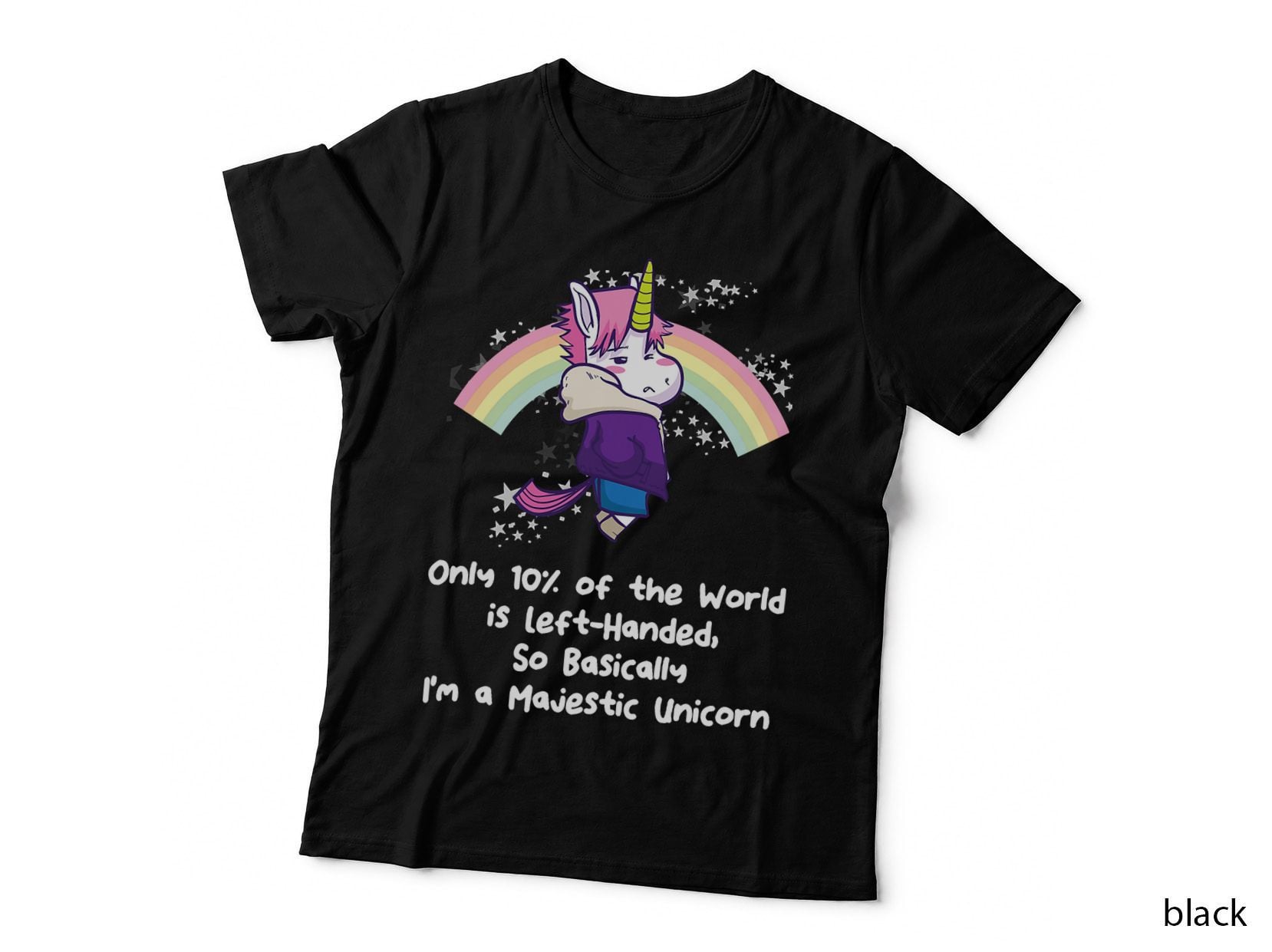 Majestic Left Handed Unicorn Day of the Left Header T-Shirt