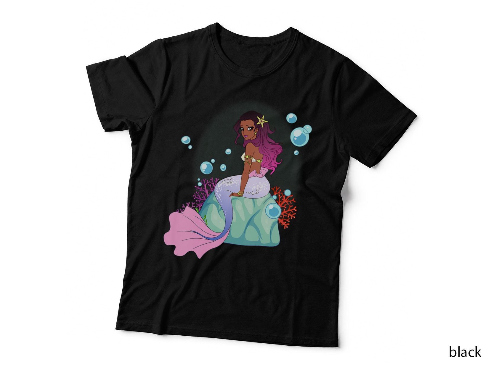 Mermaid Black Lives Matter Ocean Fish Tail, Marine Habitat T-Shirt