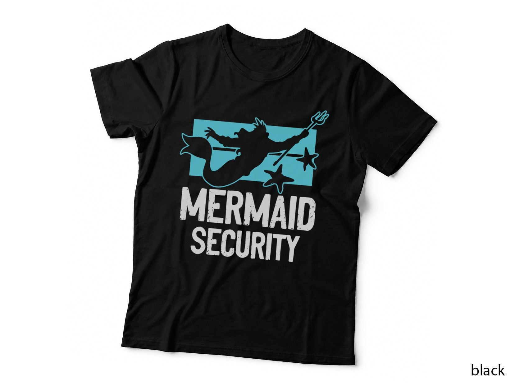 Mermaid Security - Merman Mermaid Party Swimming Sea Waves T-Shirt