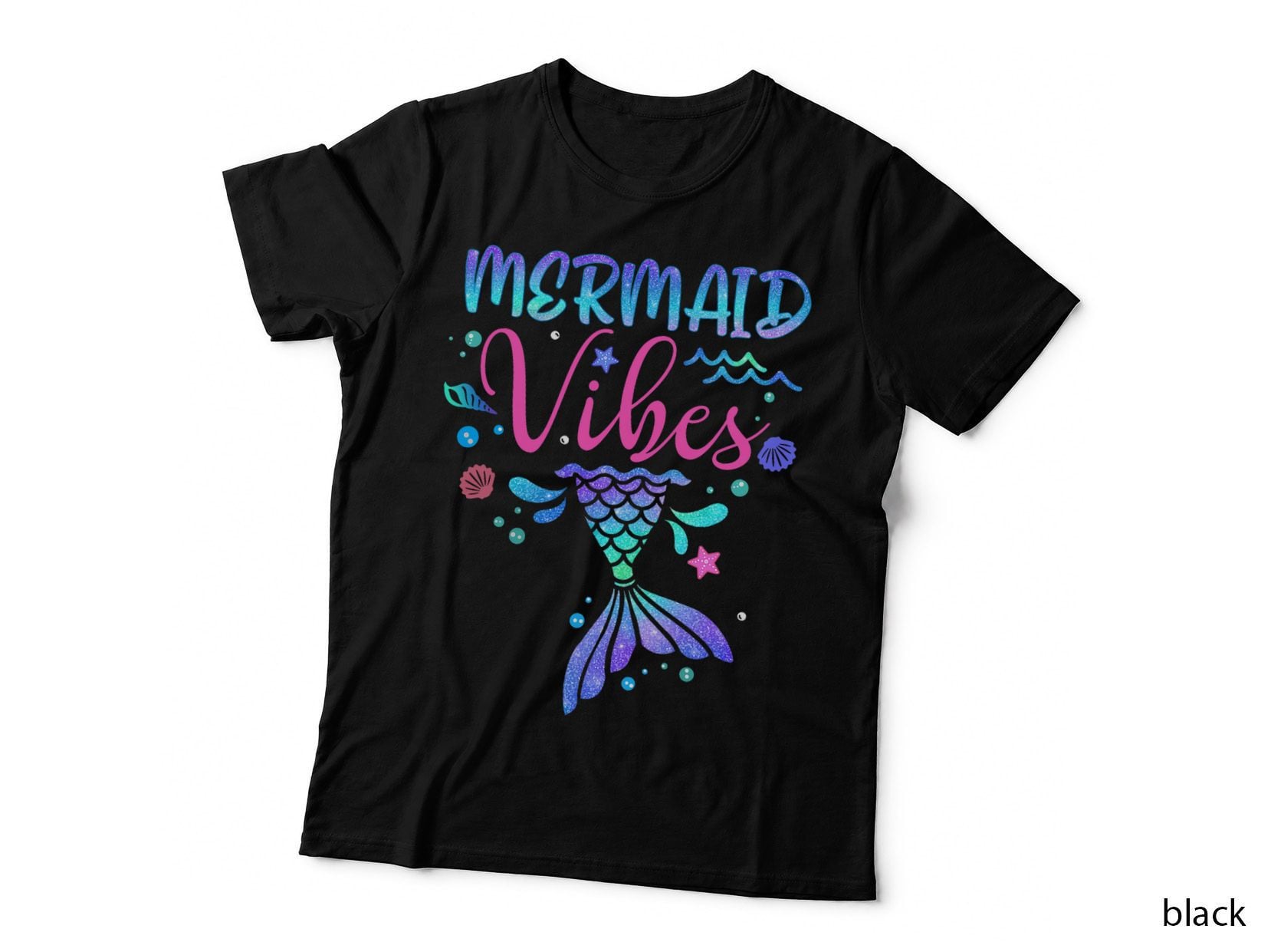 Mermaid Vibes Party Mermaid Tail Matching Family Squad T-Shirt