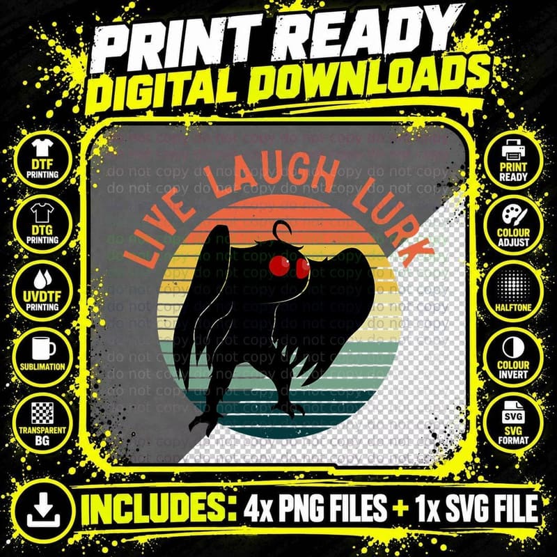 Mothman Arson Tee, Cute Cryptid Holding Lit Candle Red Png SVG Digital Bundle