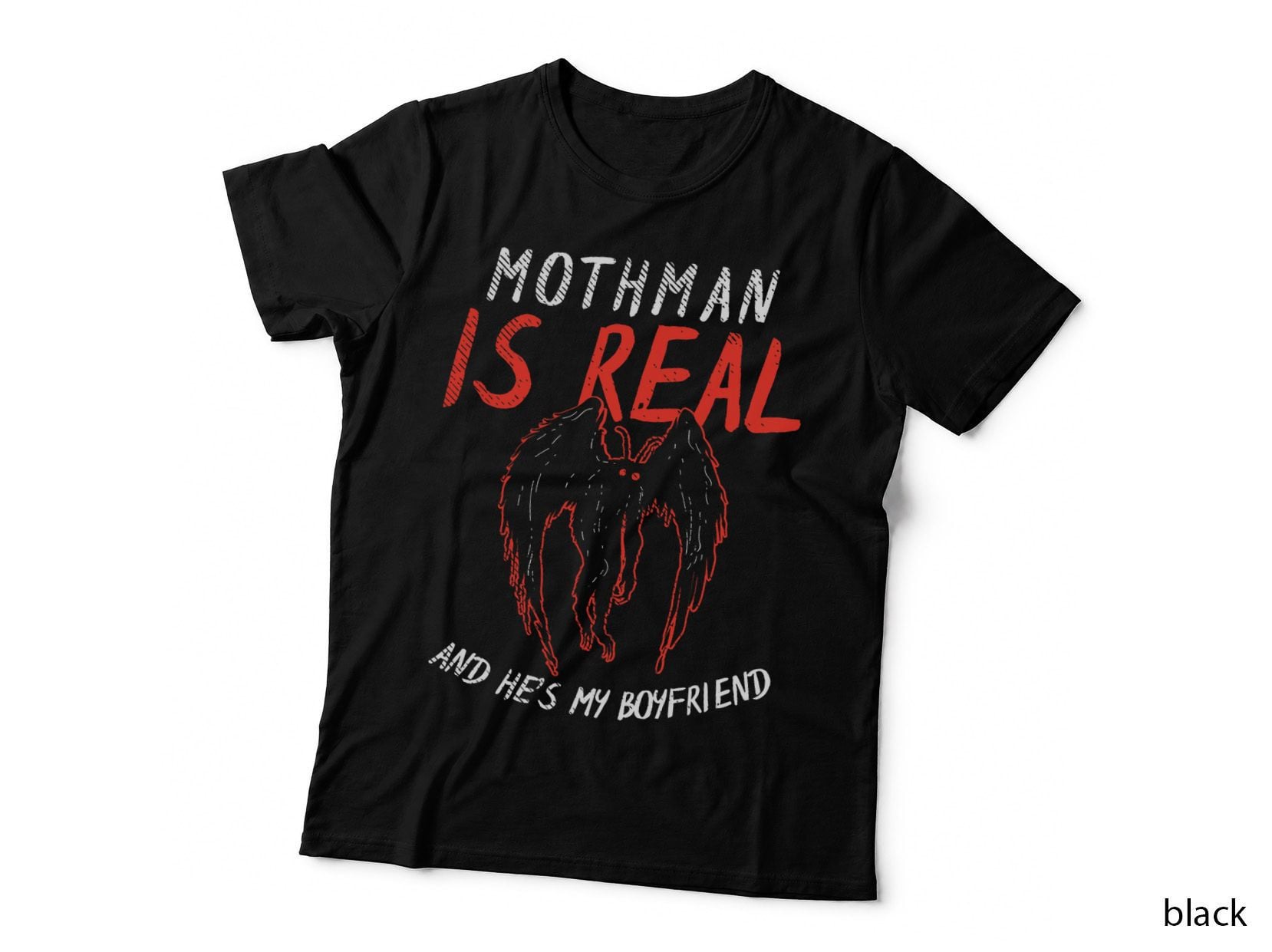 Mothman Design for Cryptid Lover - Mothman Is My Boyfriend T-Shirt