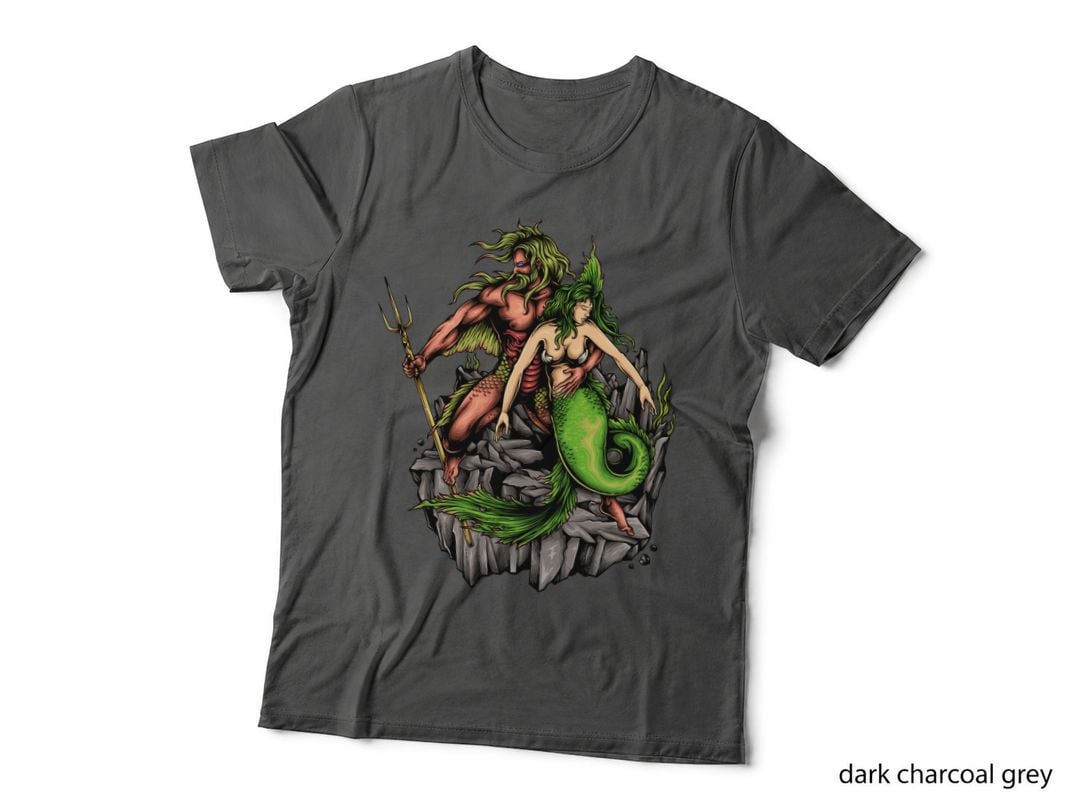 Neptune Mermaid Poseidon Mythology T-Shirt