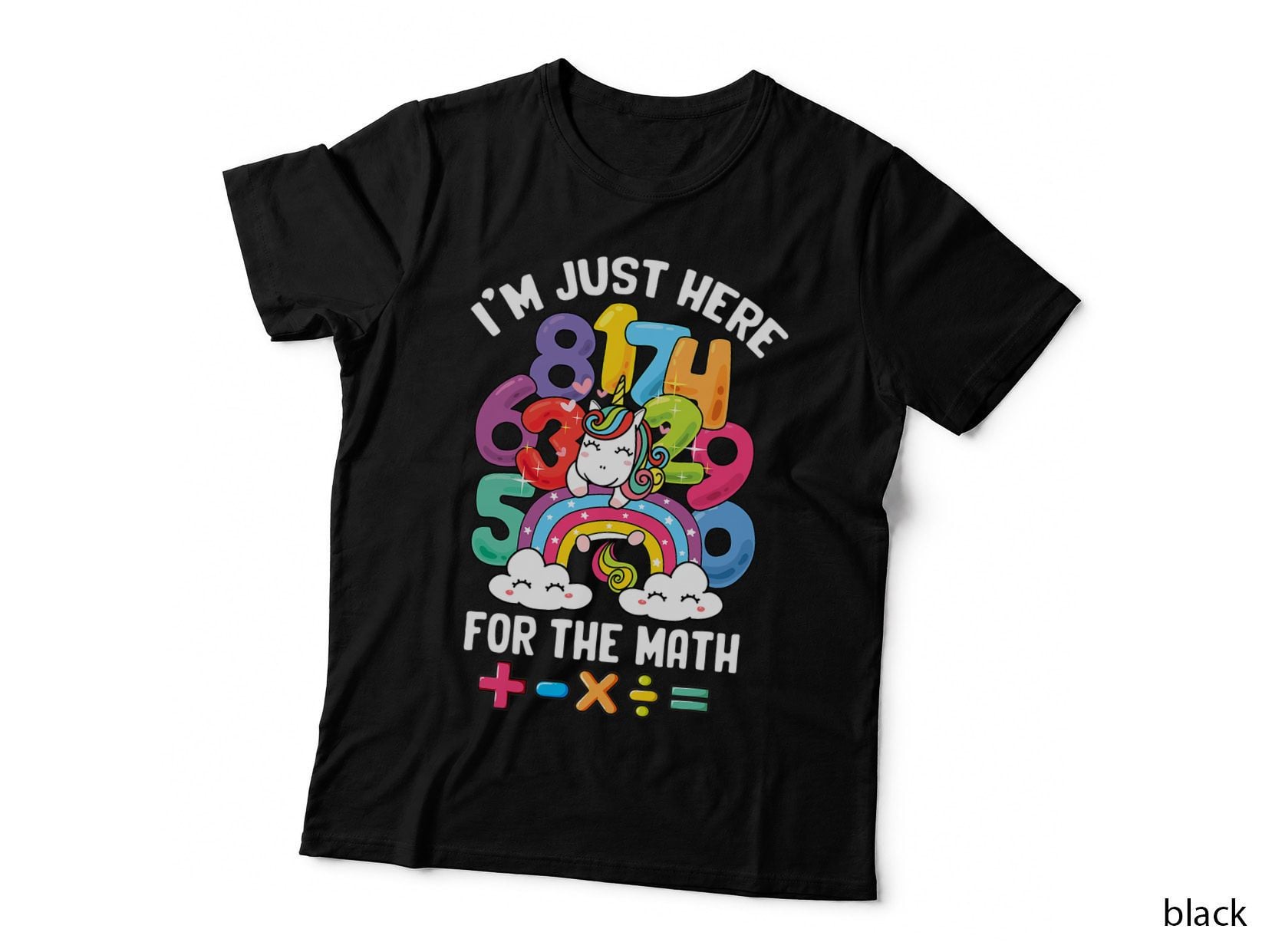 Numbers - Maths Day Math Costume Kids Numeracy Unicorn T-Shirt