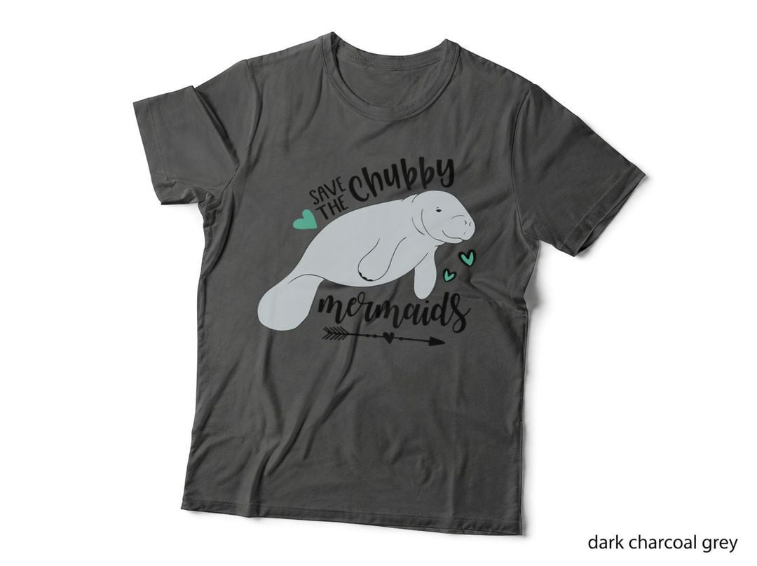 Save the Chubby Mermaid Top Walrus Lover Present Seahorse T-Shirt