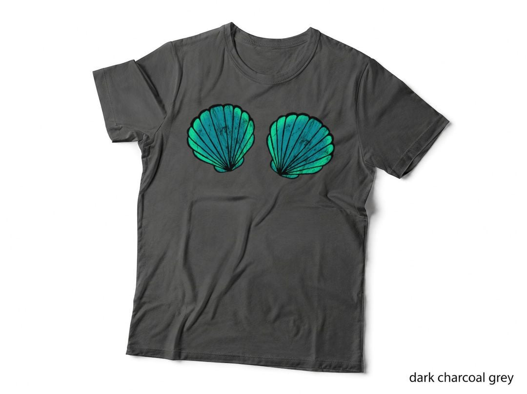 Seashell Mermaid Brassiere Bikini Bra Clam Sea Shell T-Shirt