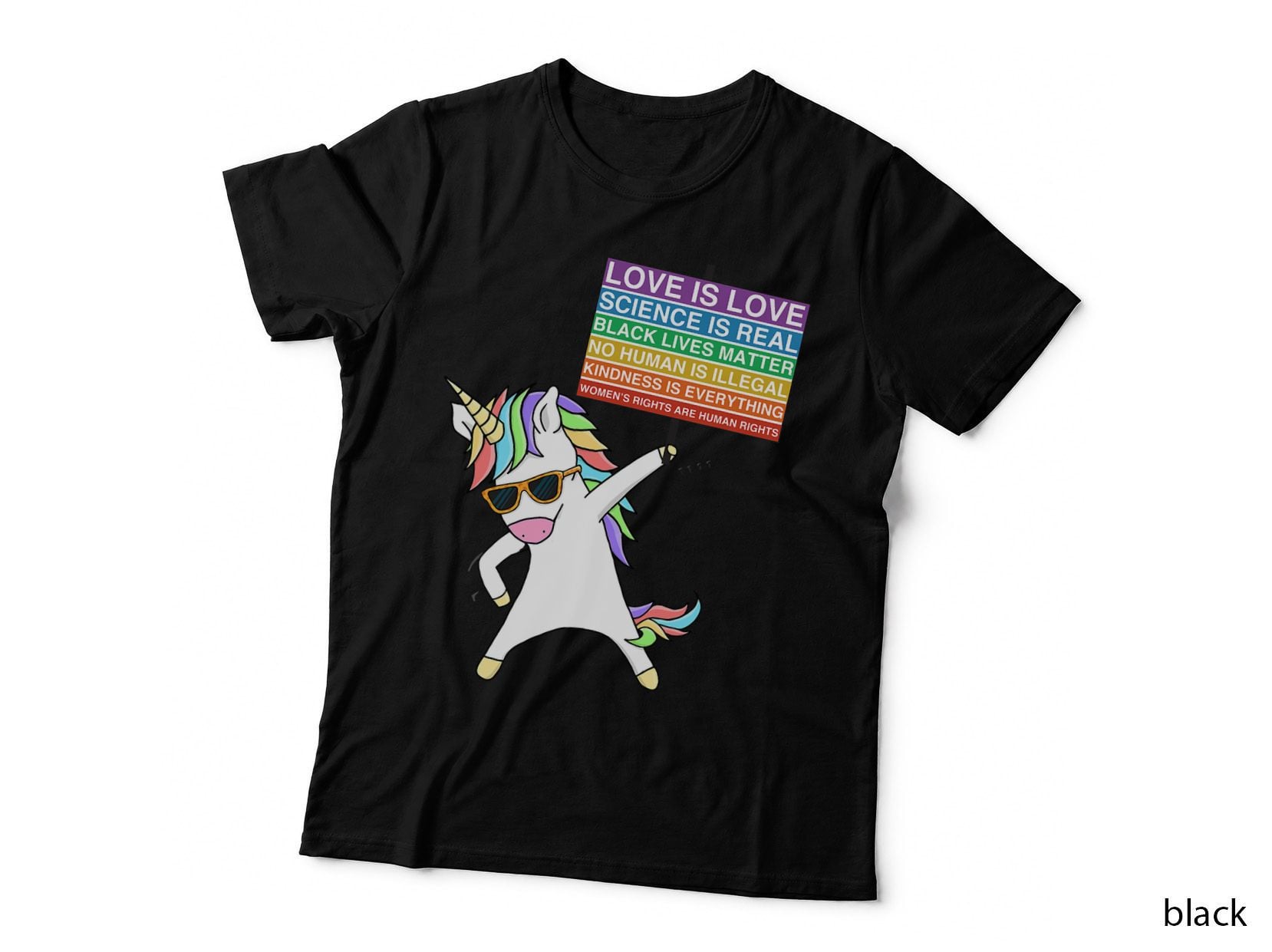 Social Justice Unicorn Protest Equality Egalitarian T-Shirt