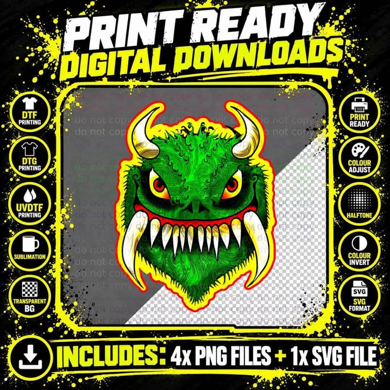 The Hodag of Rhinelander, Wisconsin Monster Cryptid Png SVG Digital Bundle