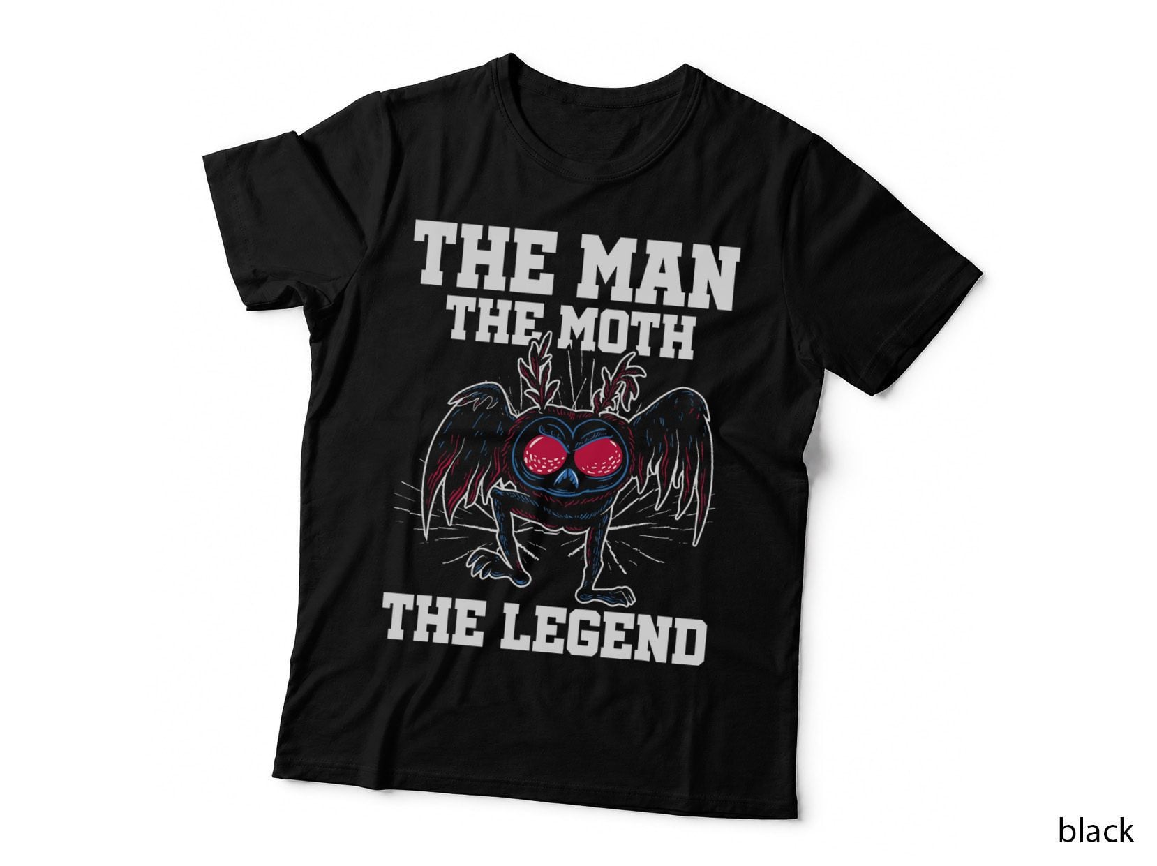 The Man the Moth the Legend Cryptid Cryptozoology Mothman T-Shirt