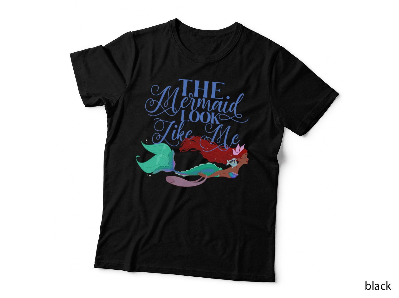 The Mermaid Looks Like Me Black Girl Quote T-Shirt