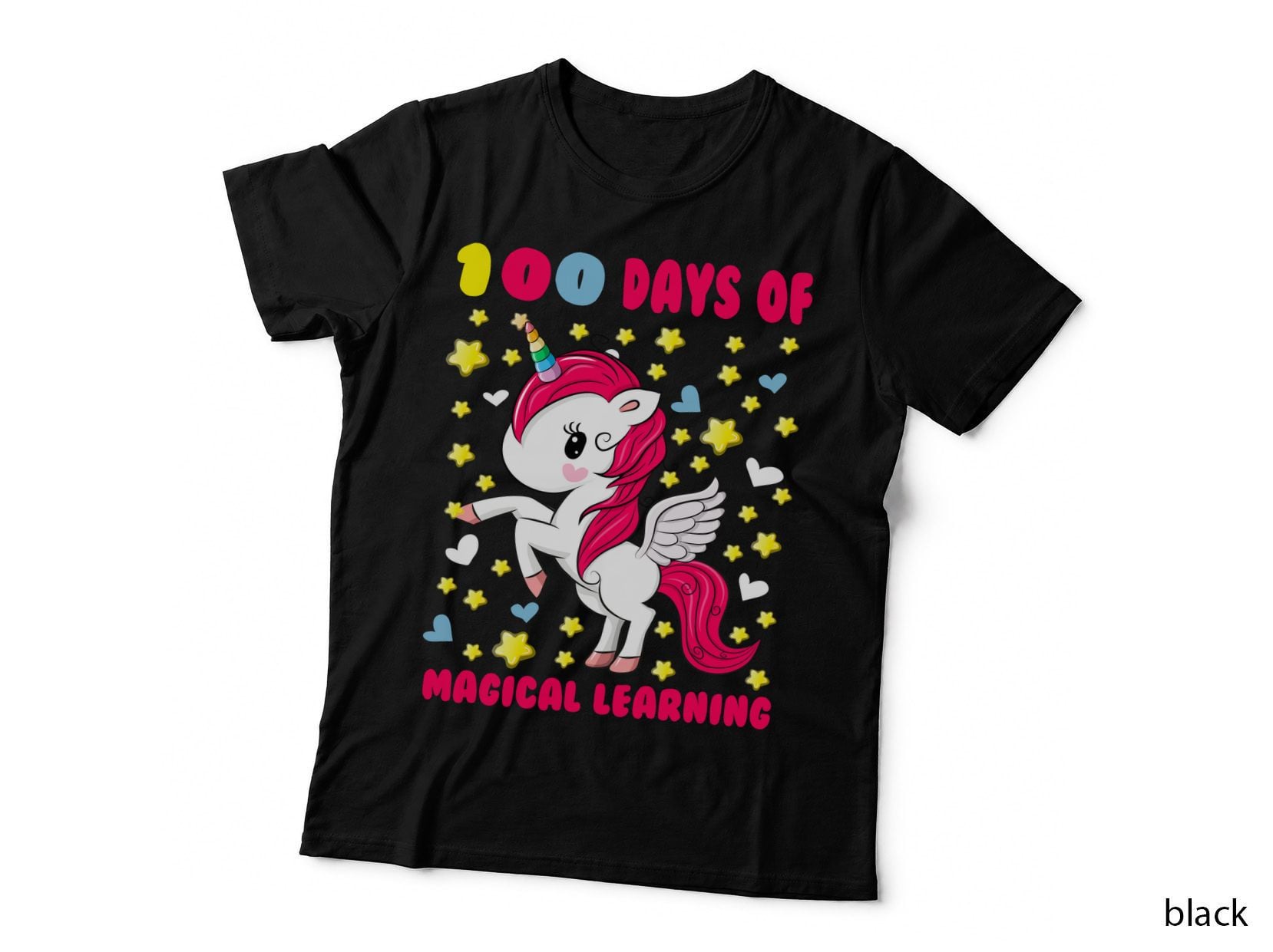 Unicorn 100 Days of Magic, Whimsical Fantasy, Kids Apparel T-Shirt