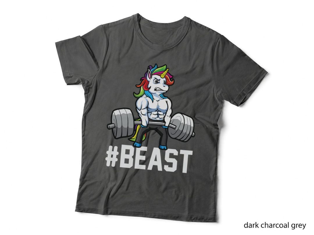 Unicorn Deadlift Beast Weightlifting Graphic Getting Strong T-Shirt