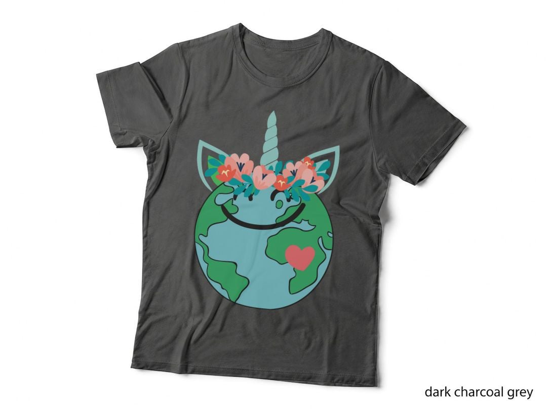 Unicorn Earth T-Shirt, Earth Day Apparel, Eco-Friendly Fashion