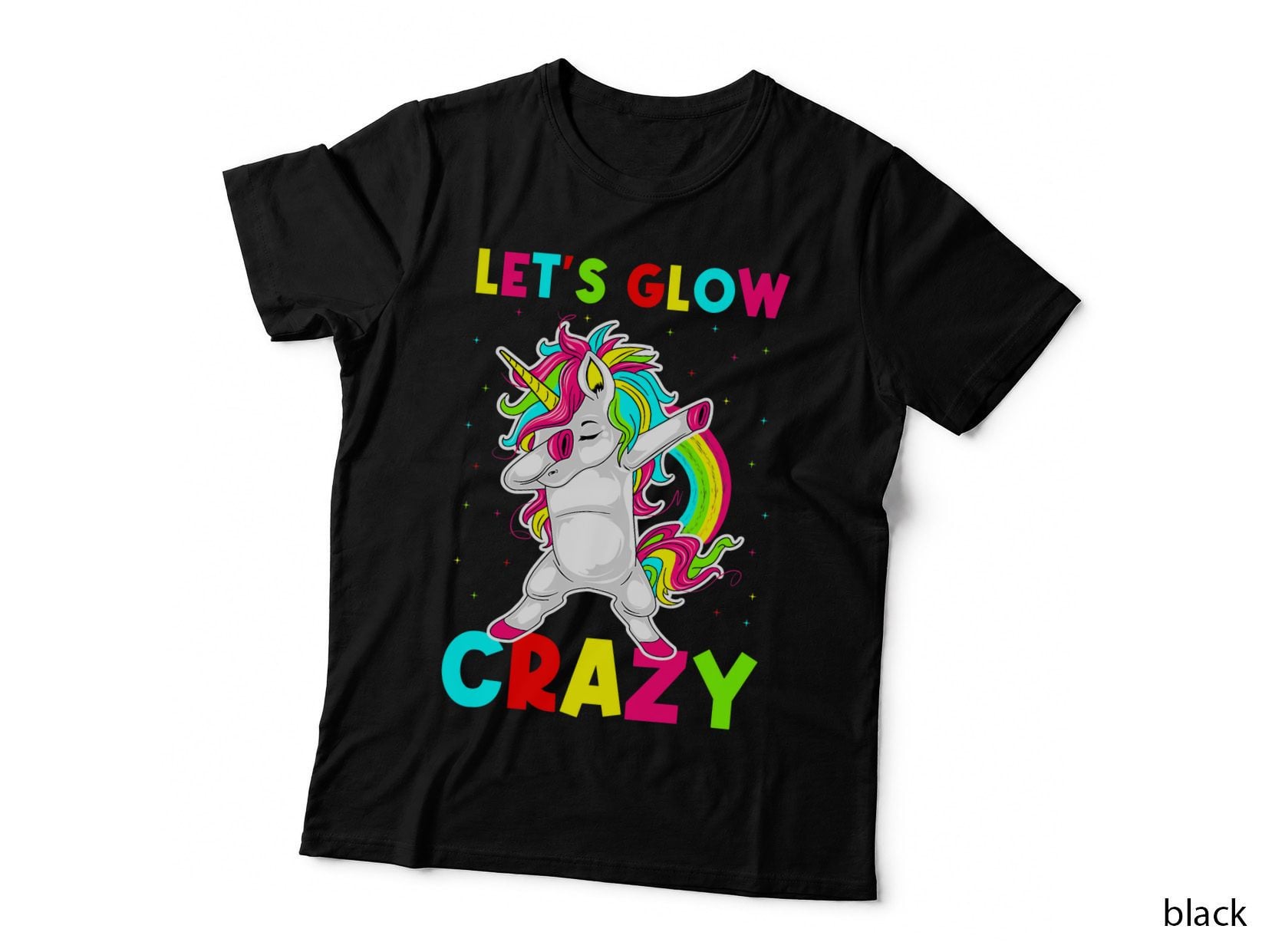 Unicorn Party Lets Glow Crazy Unicorn T-Shirt