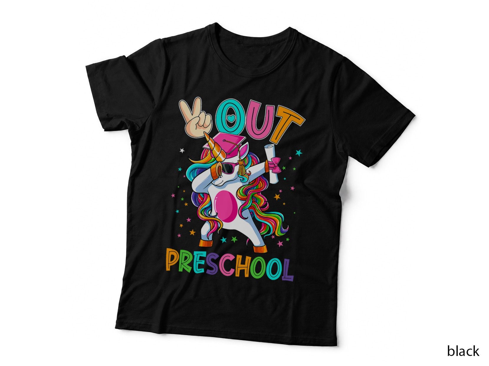 Unicorn Peace Out Preschool Graduate Graduation Last Day T-Shirt
