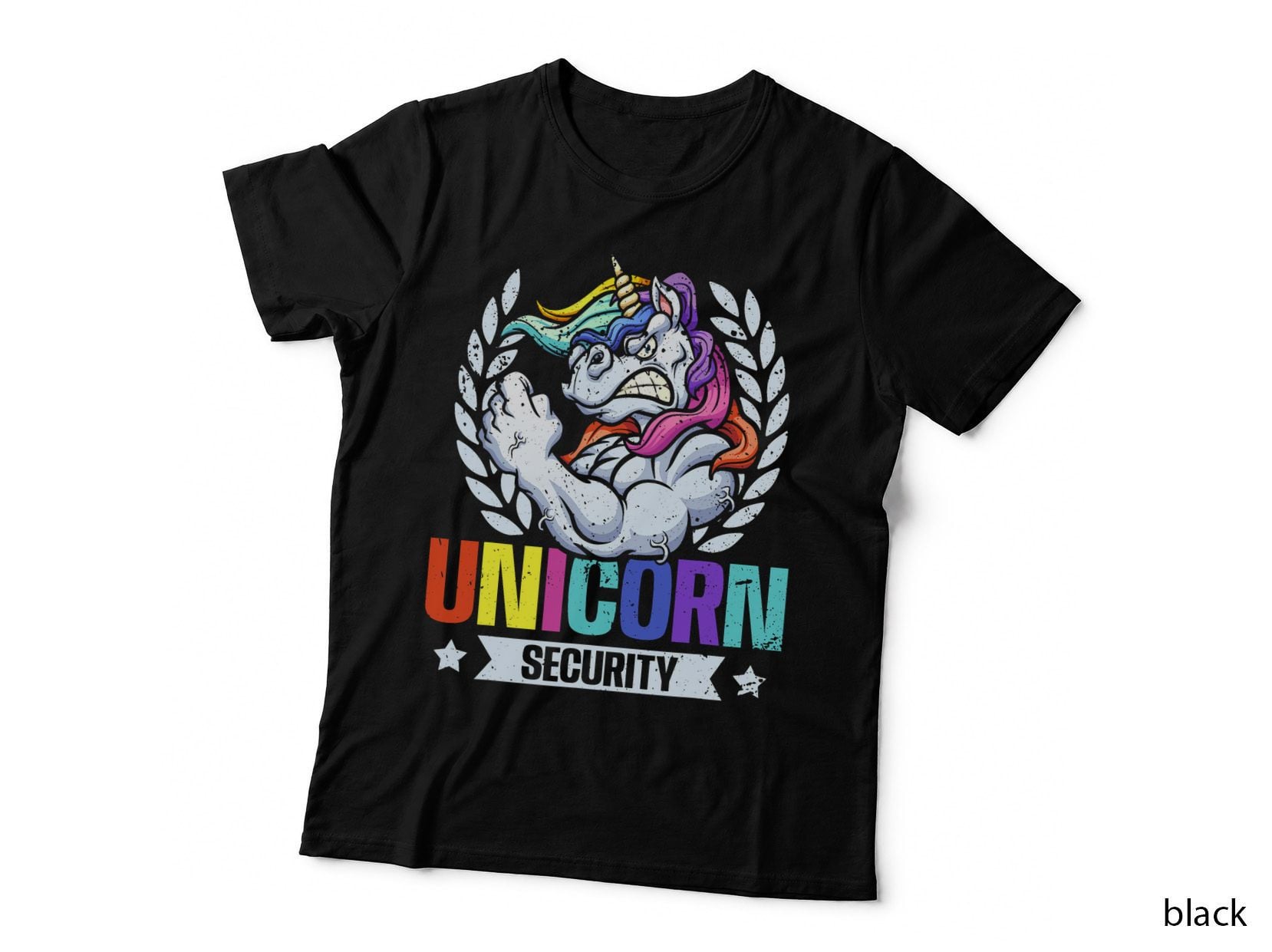 Unicorn Security - Manly Muscular Unicorn Lovers T-Shirt