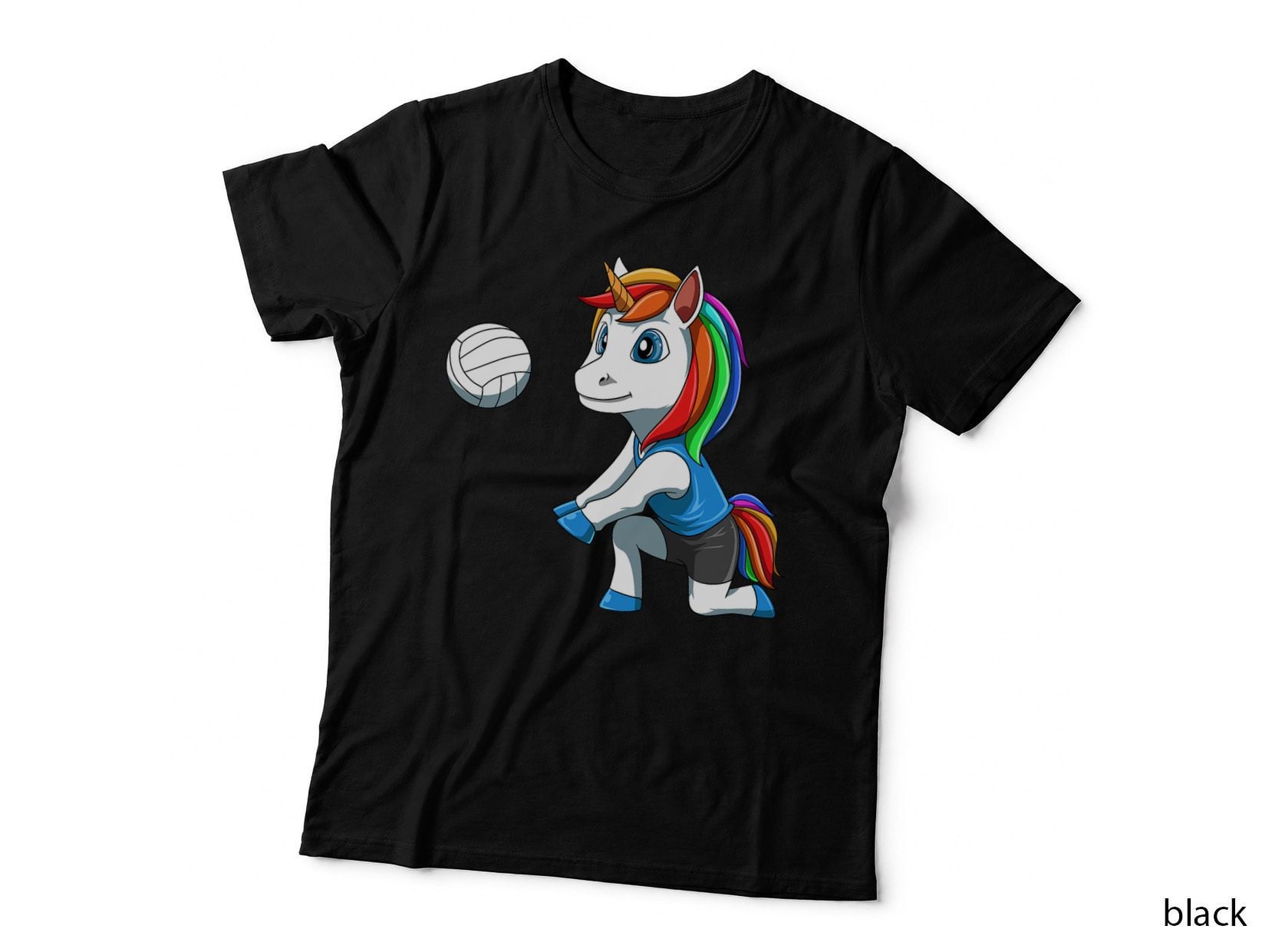 Unicorn Volleyball Unicorn Playing Volleyball Unicorn T-Shirt