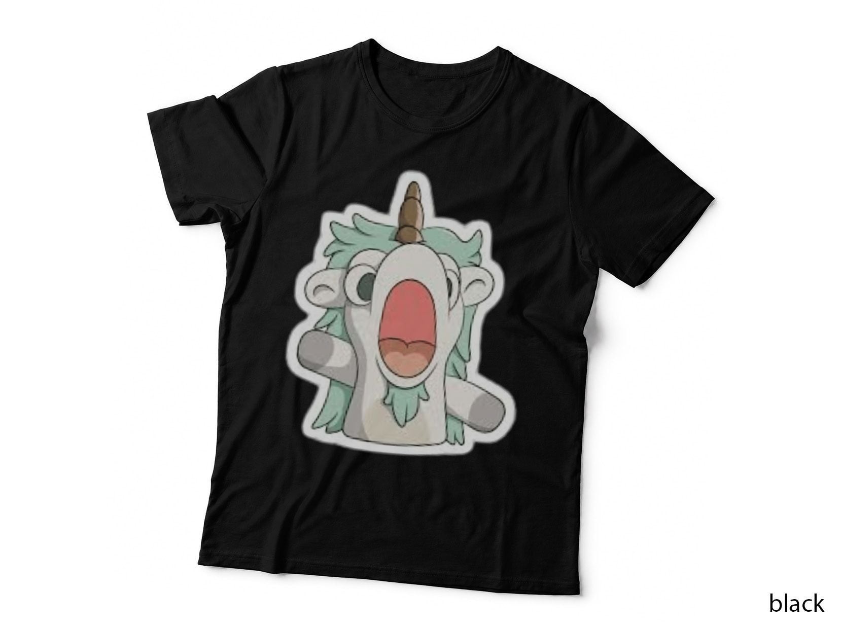 Unicorn Yawning T-Shirt, Whimsical Fantasy, Pet Lover Apparel