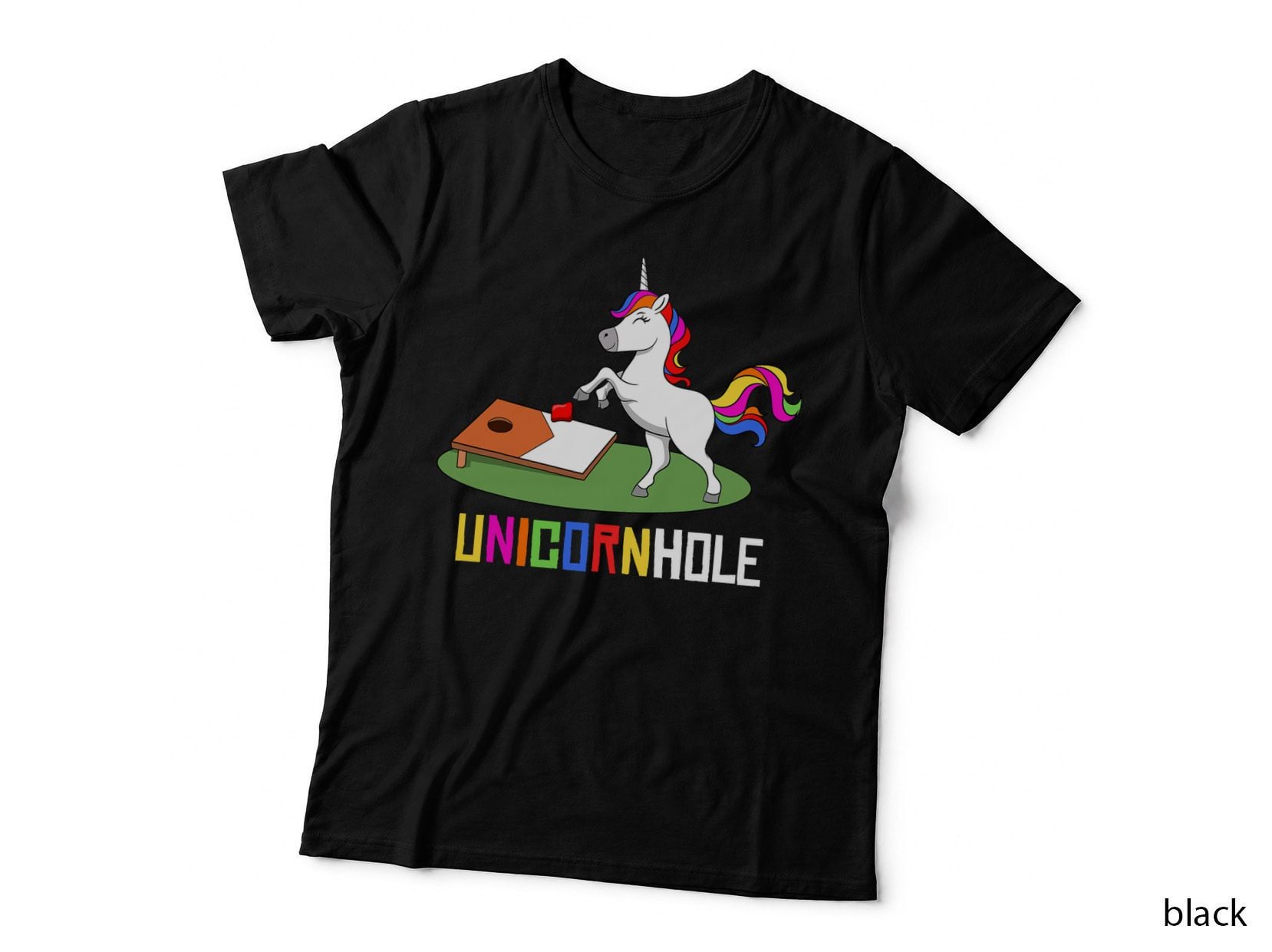 Unicornhole Youth Cornhole Unicorn Women Girl Cornhole T-Shirt