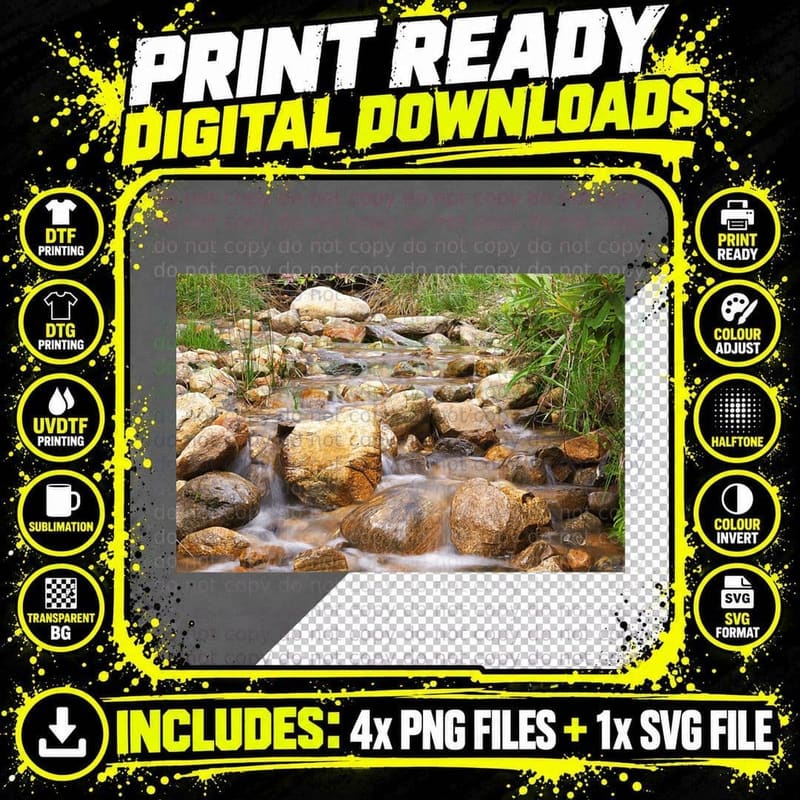A Little Waterfall Premium Scoop T-Shirt Png SVG Digital Bundle