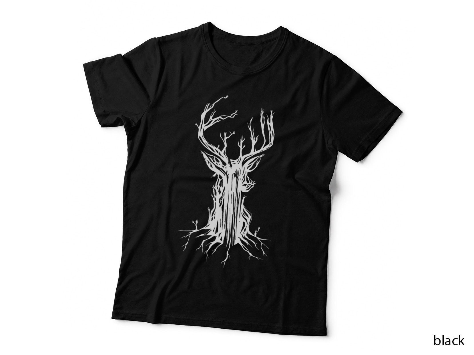 Deer Tree Nature Preservation Earth Day Graphic T-Shirt