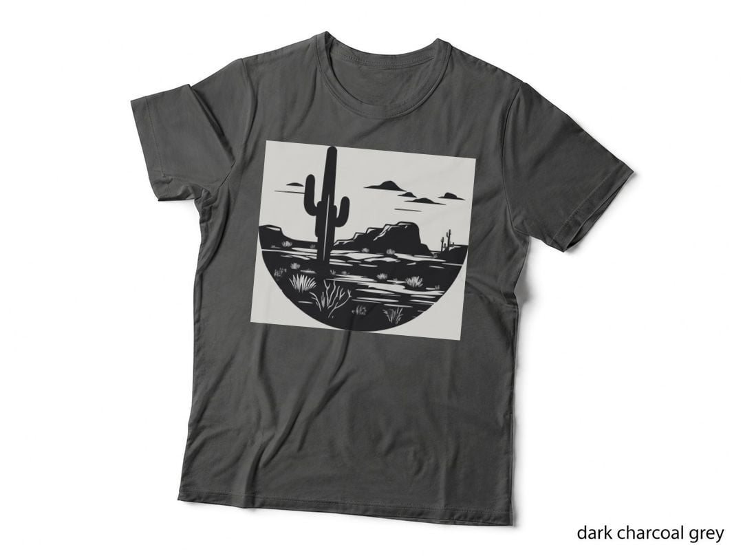 Desert Landscape Silhouette Landscape T-Shirt, Landscape Graphic Tee