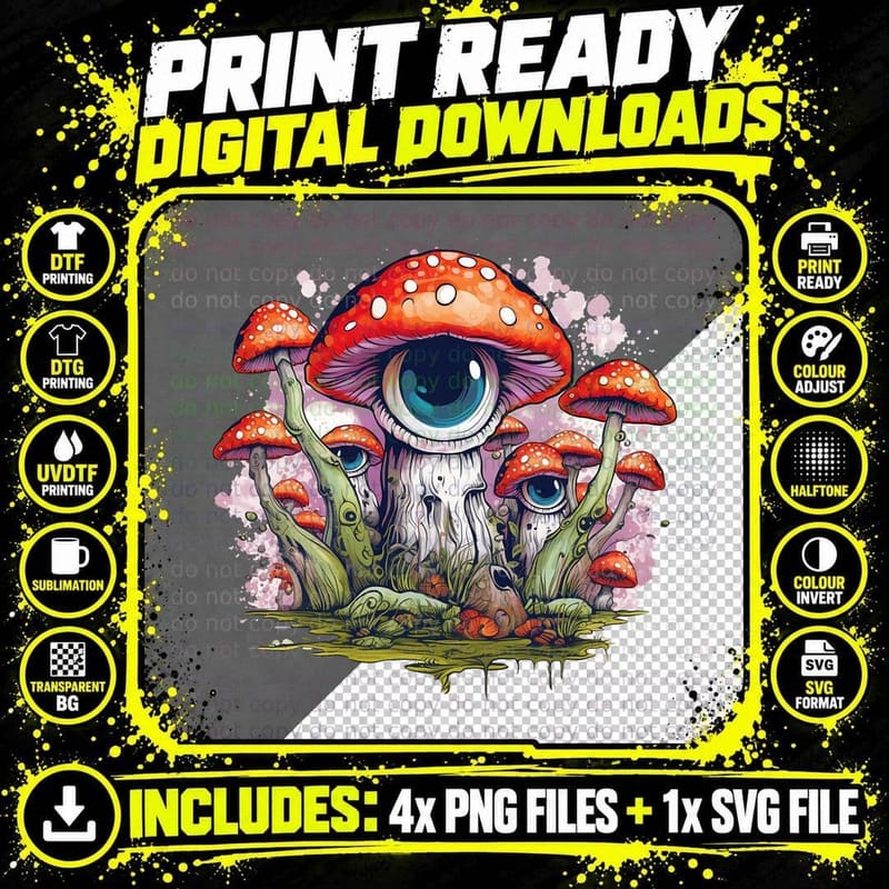 Enchanted Forest Eyes Hippie T-Shirt, Hippie Graphic Tee Png SVG Digital Bundle